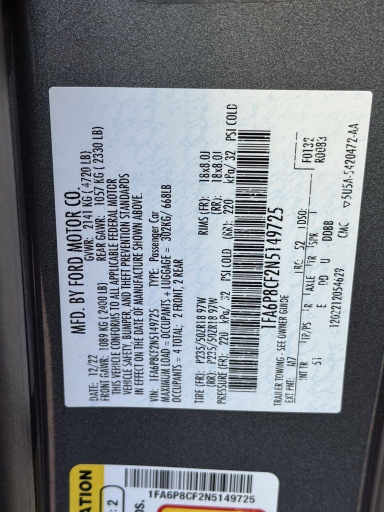 2022 Ford Mustang GT Premium