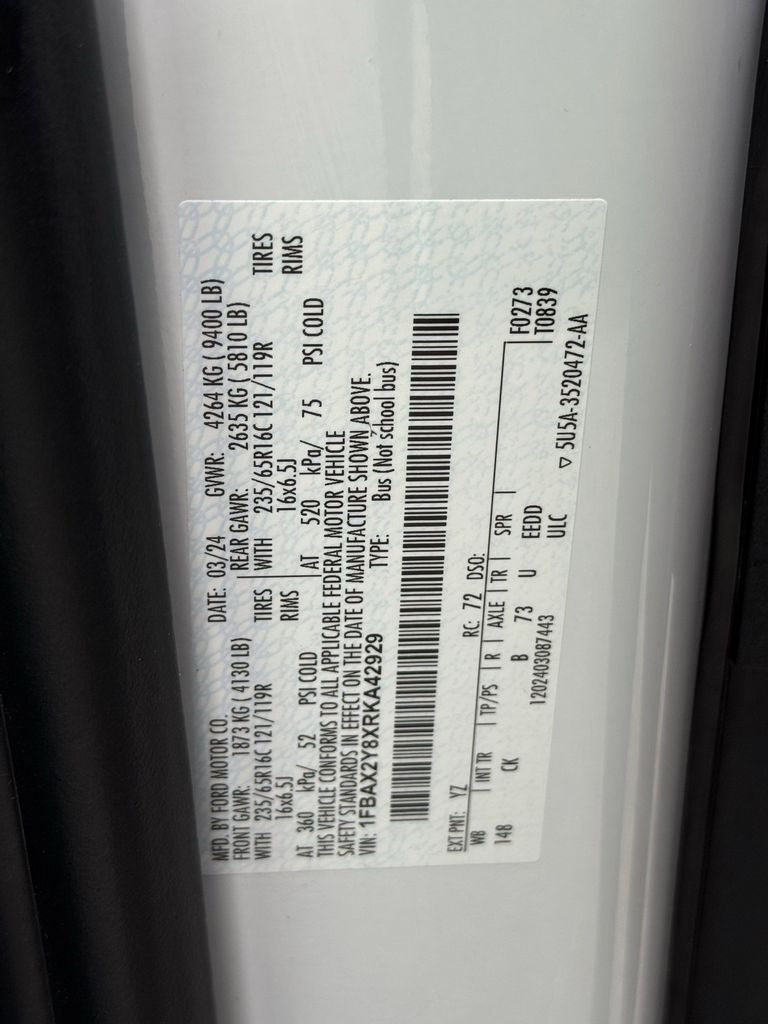 2024 Ford Transit-350 XLT 15 PASSENGER