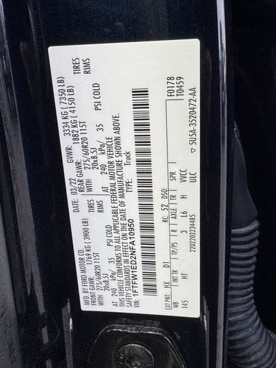 2022 Ford F-150 Lariat