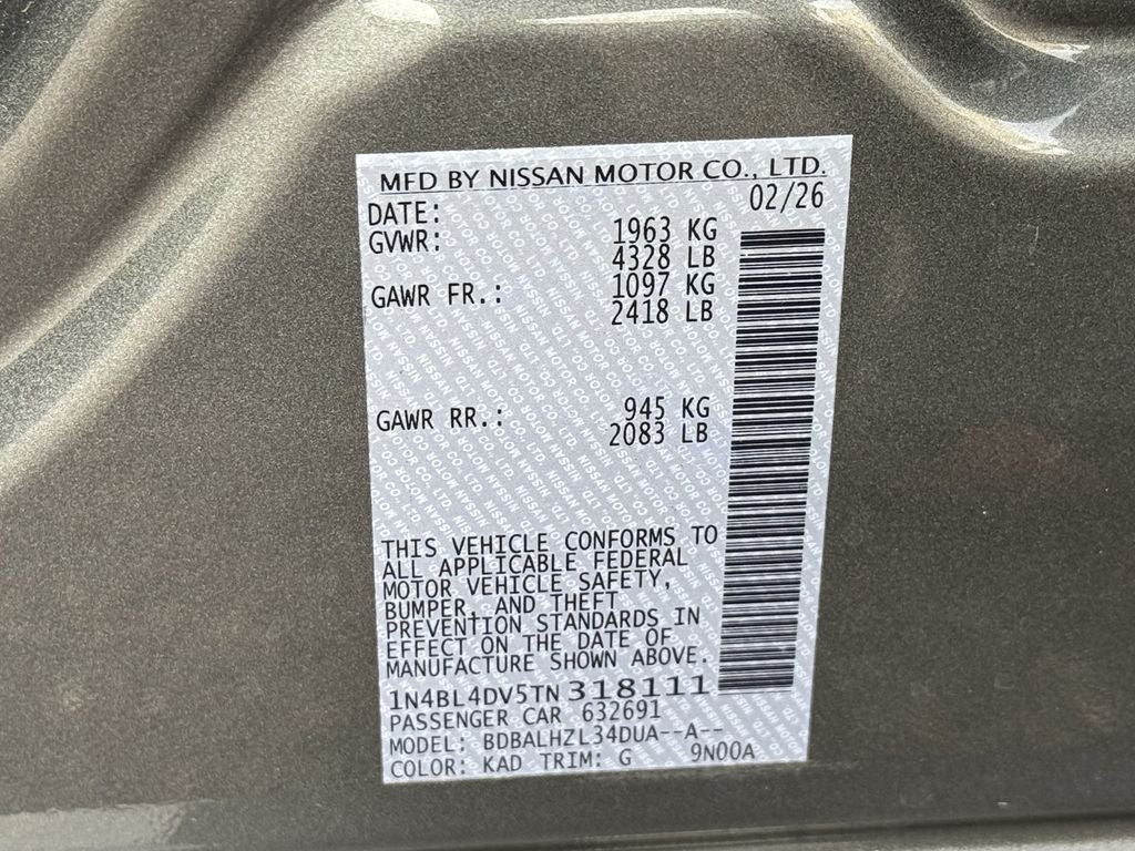 2026 Nissan Altima 2.5 SV