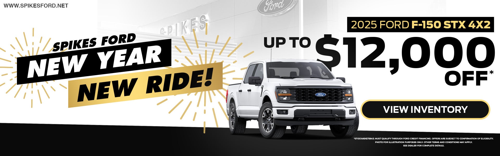 Save up to $12,000 off MSRP on 25 F-150 STX 4X2