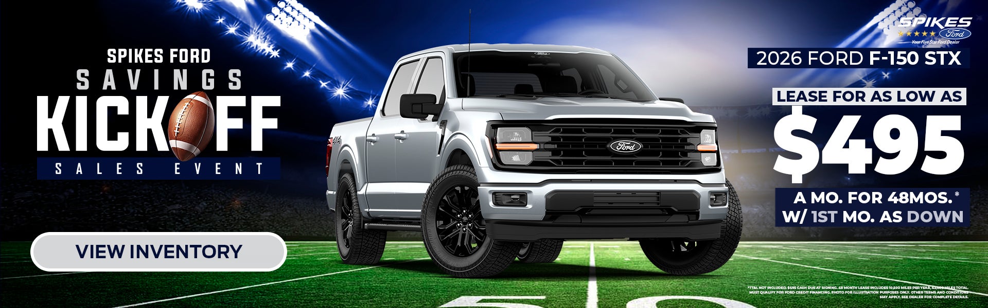 Lease 26 Ford F-150 STX for as low as $495 a month