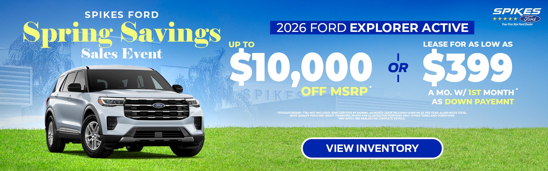 Save $10K on 2026 Ford Explorer Active